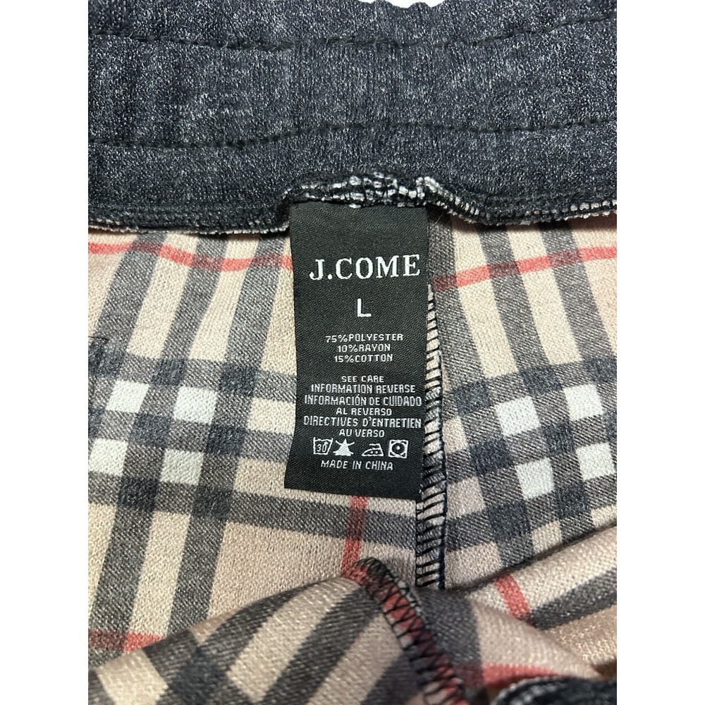 J.Come Mens Charcoal Gray Heathered Knit Drawstring Sweat Shorts Size Large - Picture 3 of 10
